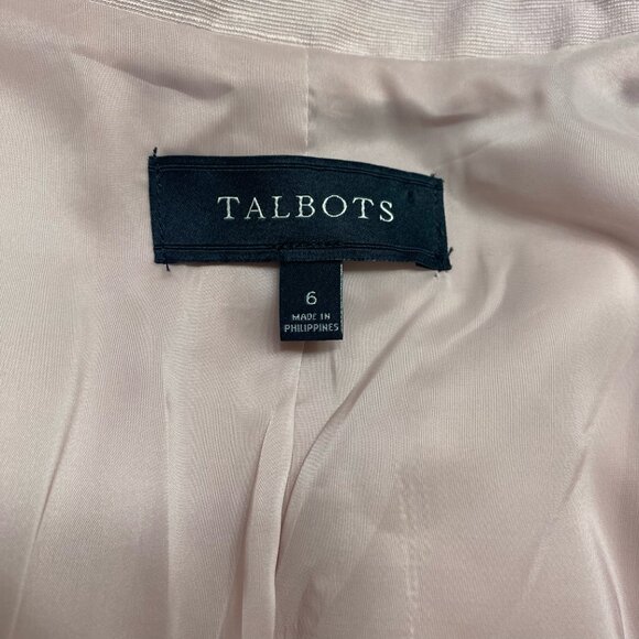 Talbots Linen Blend Pink Double Button Blazer - Picture 9 of 11